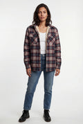 Red Women's -Lined Plaid Relaxed Shirt Jacket - Shirt jackets - Photo 31
