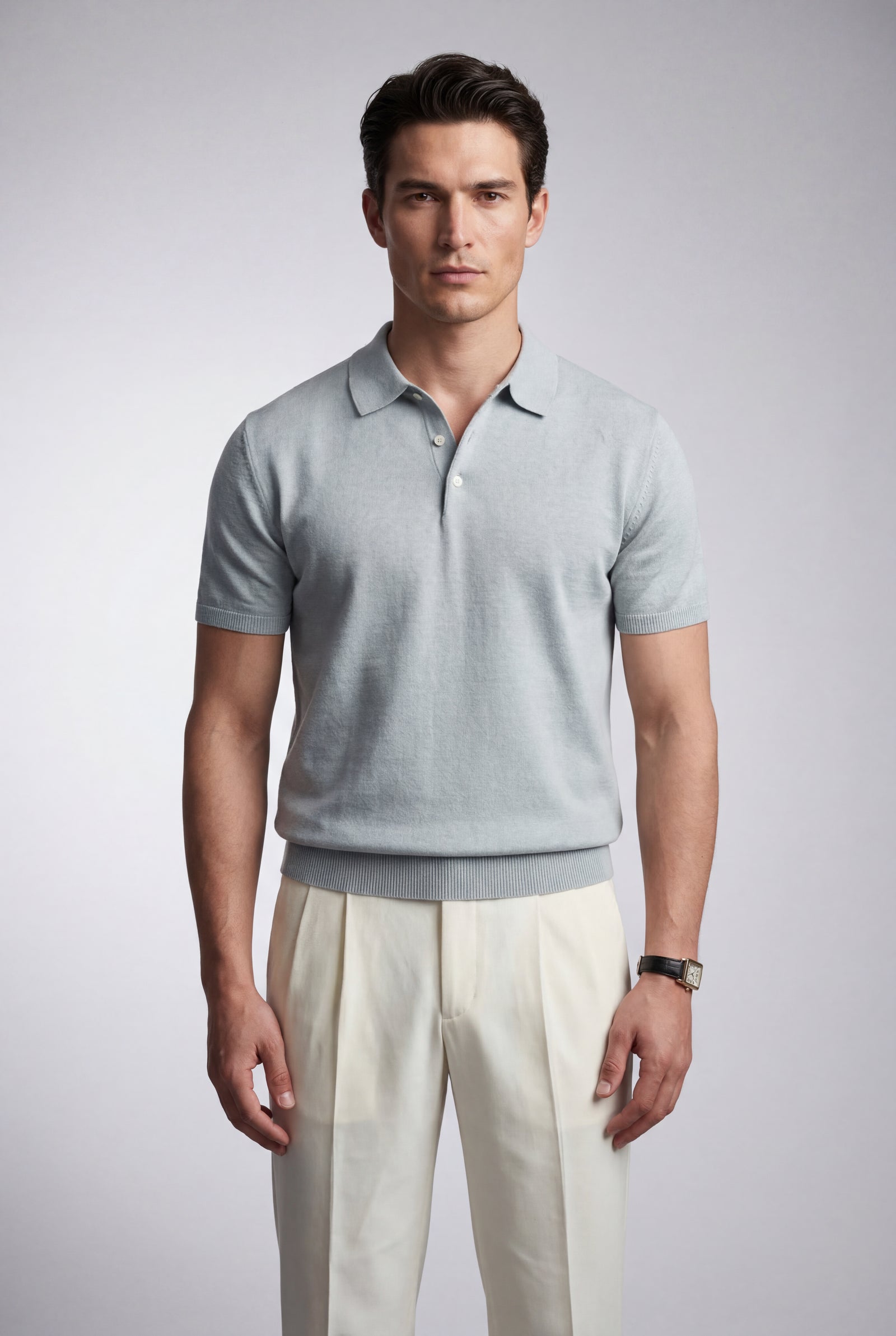 Sage Fine Tailored Short Sleeve Polo Shirt - Polo shirts - Photo 1