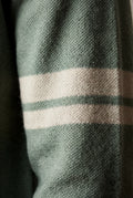 Sage Green Contrast Stripe Sleeve Button-front Cardigan Sweater - Men's cardigan - Photo 5