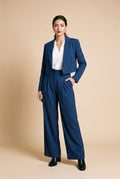 Women's Blazer Set Cropped in Sapphire Blue — blazer studio
