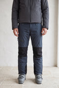 Detachable Bib Ski Trousers in Sea Blue — studio front