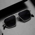 Geometric Frame Gradient Lens Sunglasses - Photo 4