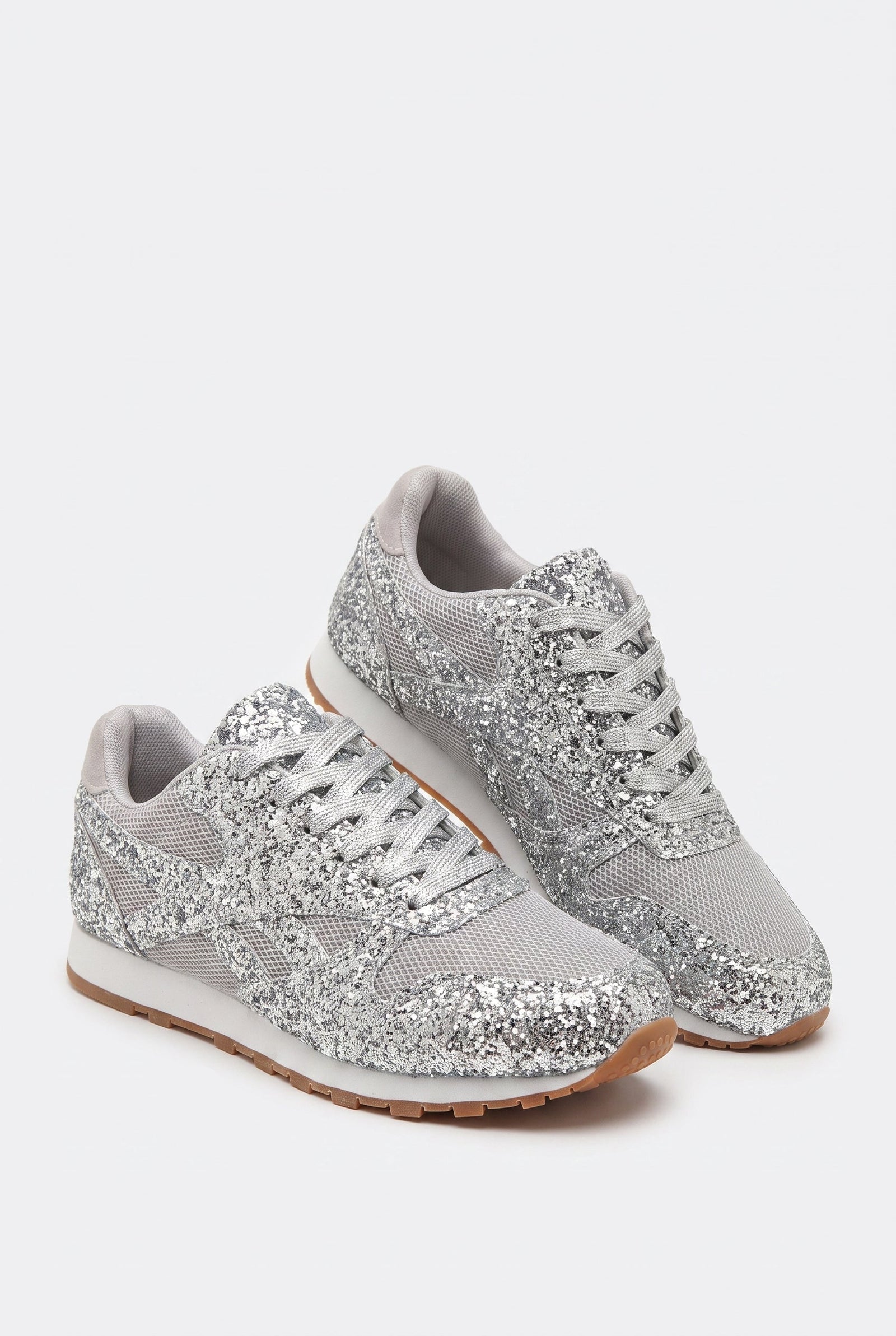 Women's Sneakers Glitter Low-Top in Silver — primary product