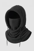 Fleece Hooded Balaclava in Sort — studio front