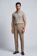 Taupe Fine Tailored Short Sleeve Polo Shirt - Polo shirts - Photo 5