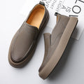 Taupe Moc Toe Slip-on Loafers with Cushioned Chunky Sole - Photo 4