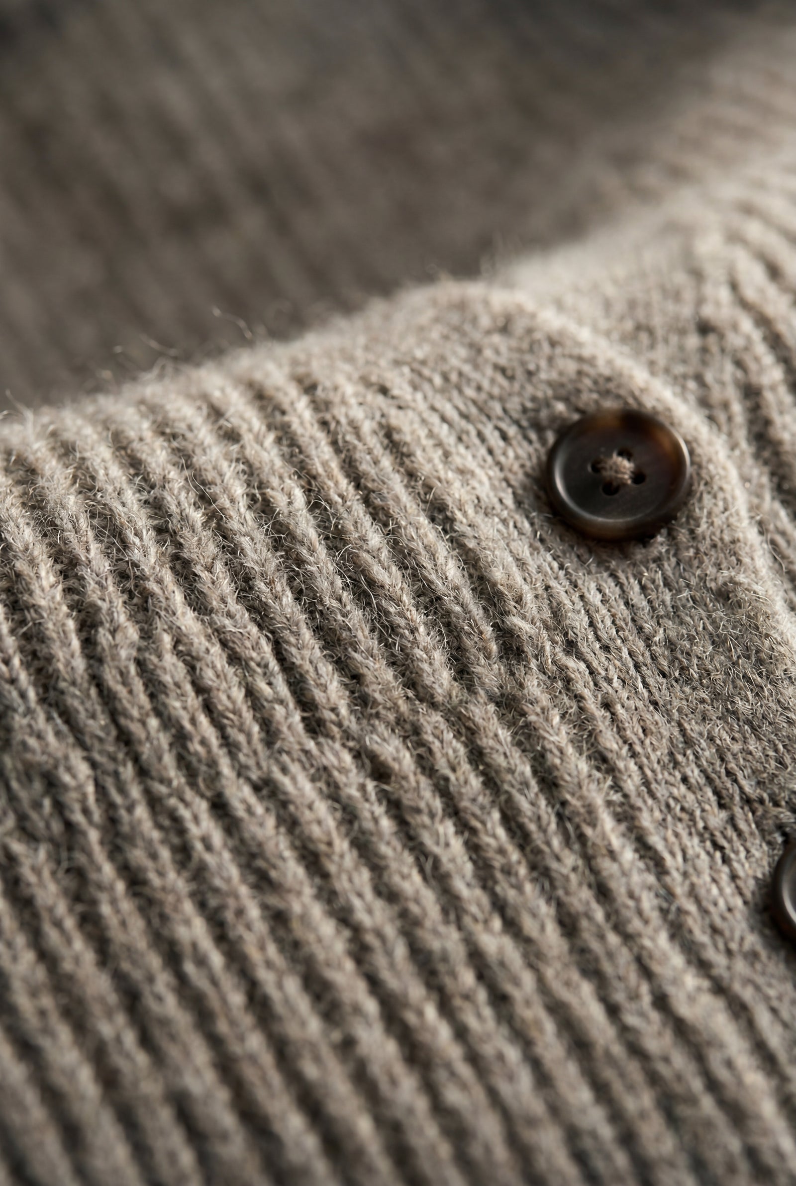 Taupe Ribbed Maxi Cardigan with Flared Sleeves - Photo 7