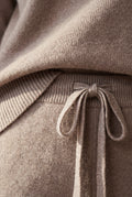 Taupe Taupe Relaxed Turtleneck Lounge Set with Wide Leg Pants - Loungewear set - Photo 3