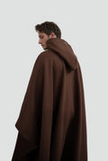 Fleece-Lined Hooded Blanket in Terra — side