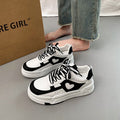 White Black and White Chunky Heart-applique Sneakers - Chunky sneakers - Photo 2