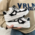 White Black and White Chunky Heart-applique Sneakers - Chunky sneakers - Photo 4