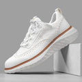 White Brogue Detailing Casual Sneakers - Casual shoes - Photo 4