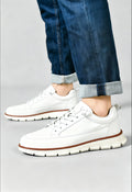 White Chunky Sole Lace-up Casual Sneakers - Lace-up shoes - Photo 6