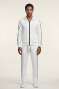 White Contrast Side Stripe Track Jacket and Jogger Set - Sports set - Photo 4