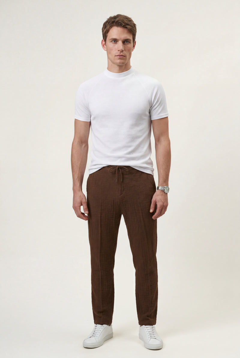 White Crisp White Fitted Mock Neck Short Sleeve Tee - Short sleeve t-shirts - Photo 1