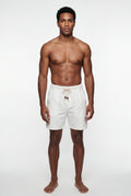 White Men's Relaxed-Fit Drawstring Waist Casual Shorts - Photo 9