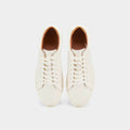Minimalist Low-top White Sneakers with Tan Lining - Photo 4