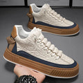 Quilted Streetwear Low-top Sneakers with Bold Ribbed Sole - Photo 3