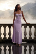 Purple Sweetheart Neck Strappy A-line Maxi Bridal Dress - Photo 10