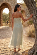 Mint Green Sweetheart Neck Strappy A-line Maxi Bridal Dress - Photo 12
