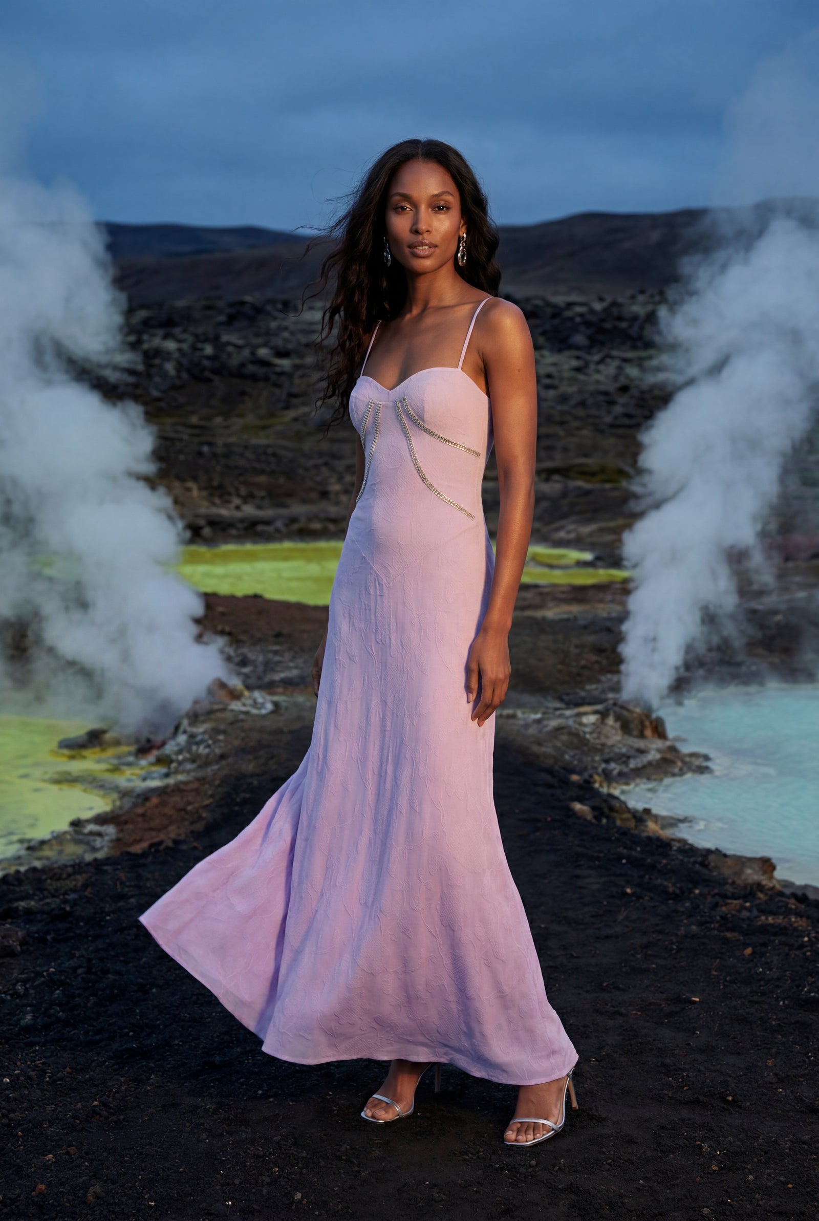 Purple Sweetheart Neck Strappy A-line Maxi Bridal Dress - Photo 14