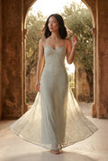 Mint Green Sweetheart Neck Strappy A-line Maxi Bridal Dress - Photo 23
