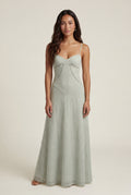 Mint Green Sweetheart Neck Strappy A-line Maxi Bridal Dress - Photo 5