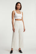 White Wide Leg Office Trousers - Wide leg trousers - Photo 17