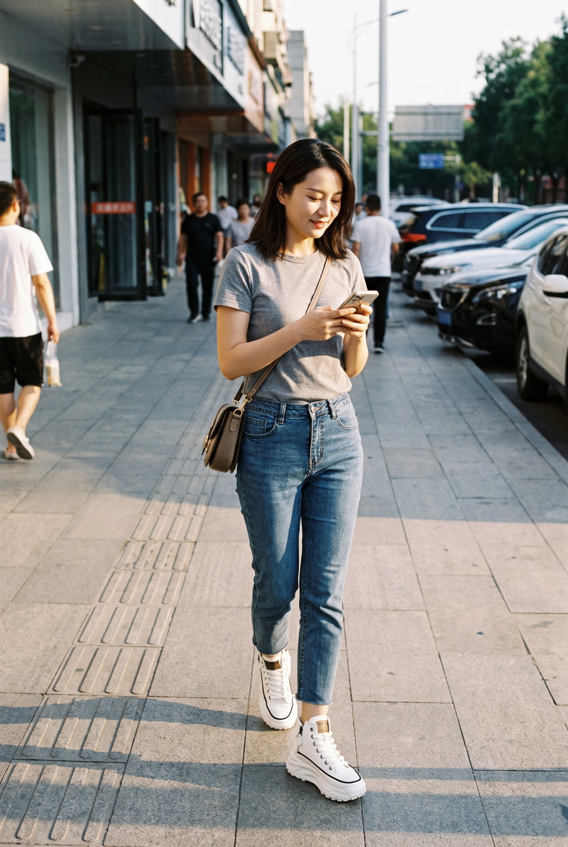 Women's Sneakers Platform in White — secondary variant1