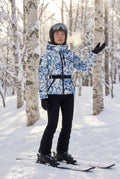 Blue Belted Padded Hooded Jacket with Fitted Waist - Padded jackets - Photo 14