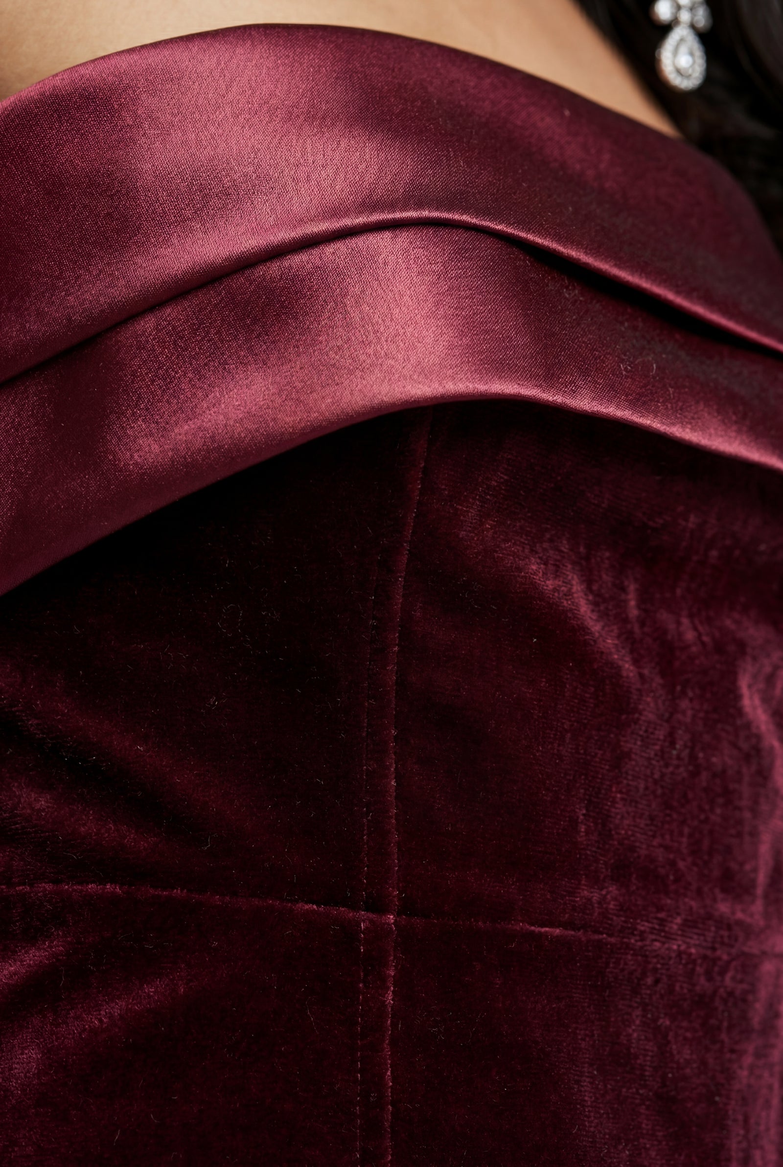 Wine Red Wine Red Bandeau Mini Cocktail Dress - Photo 3