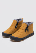 Faux-Fur Lined Winter Boots in Yellow — studio front