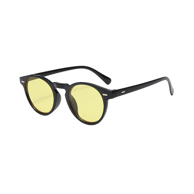 Yellow Keyhole Bridge Classic Round Sunglasses - Photo 8