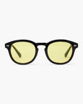 Yellow Round Frame Blue Lens Fashion Sunglasses - Photo 4