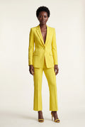 Yellow Single-breasted Tailored Blazer and Trouser Set - Trousers - Photo 1